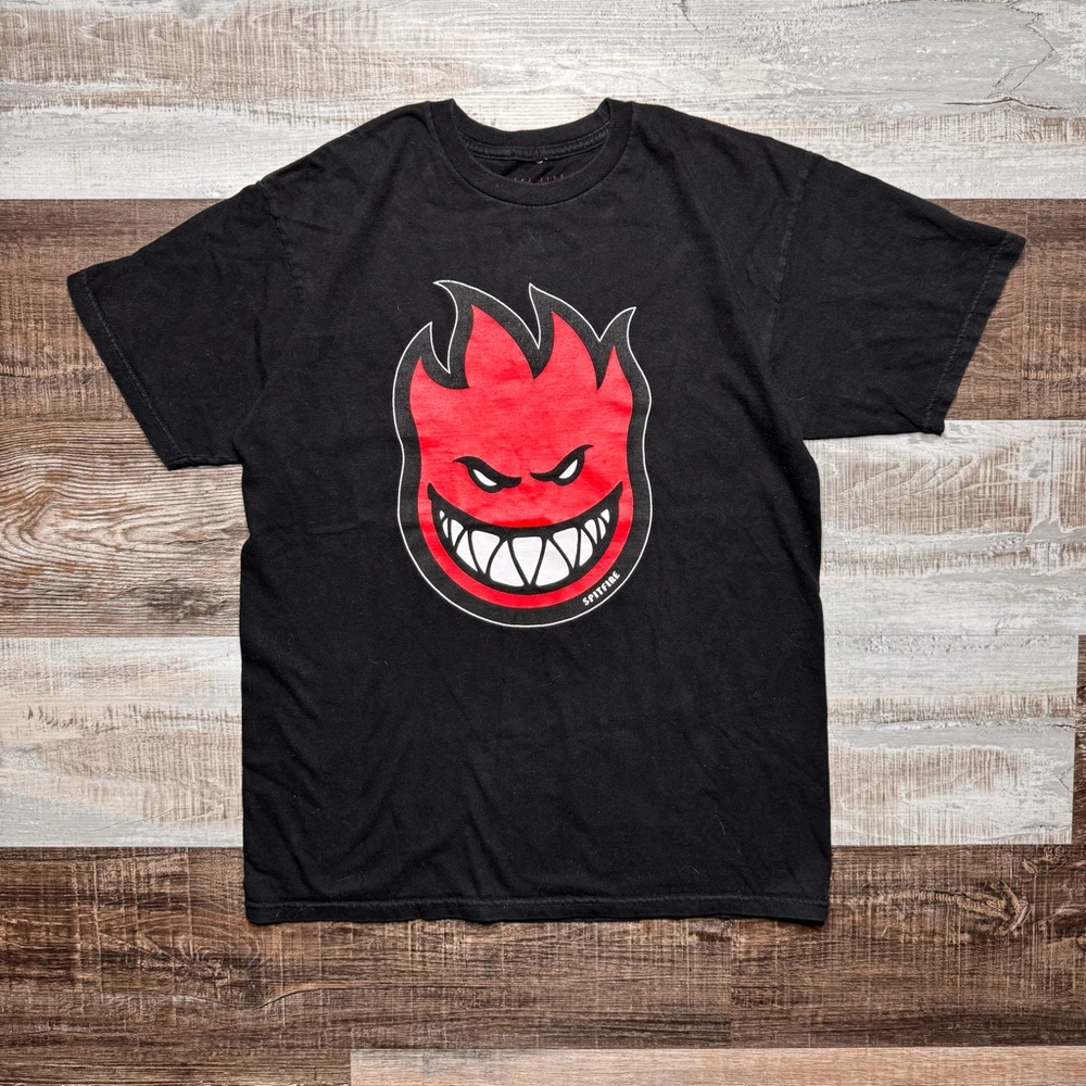 Spitfire Wheels Bighead Black/Red T-Shirt Size Medium Skate Grunge Y2K